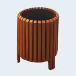 Wooden Waste Bin 4